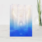 Lebendige Blaue Dankeskarten für Pastoren Karte (Rückseite)