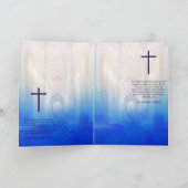 Lebendige Blaue Dankeskarten für Pastoren Karte (Innenseite)