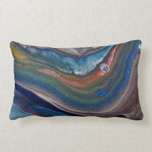 Lebendige Blaue Kupfer-Metallfluid-Wirbel Lendenkissen