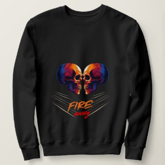 Lebendige blaue und orangefarbene Zwillings-Schäde Sweatshirt