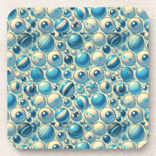 Lebendige blaue und weiße Dekorationskugeln Getränkeuntersetzer