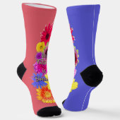 Lebendige blühende Blumen Socken (Gewinkelt)
