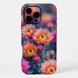Lebendige blühende Kaktusblumen in einer Wüste iPhone 16 Pro Max Hülle