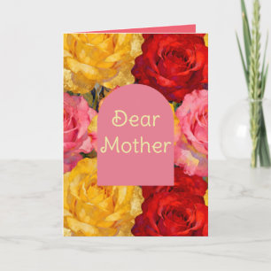 Lebendige blühende Rosen Feiertagskarte