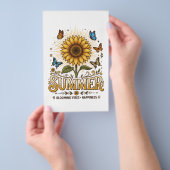 Lebendige blühende Sommer-Sonnenblume mit Schmette Flyer (Handgriff)