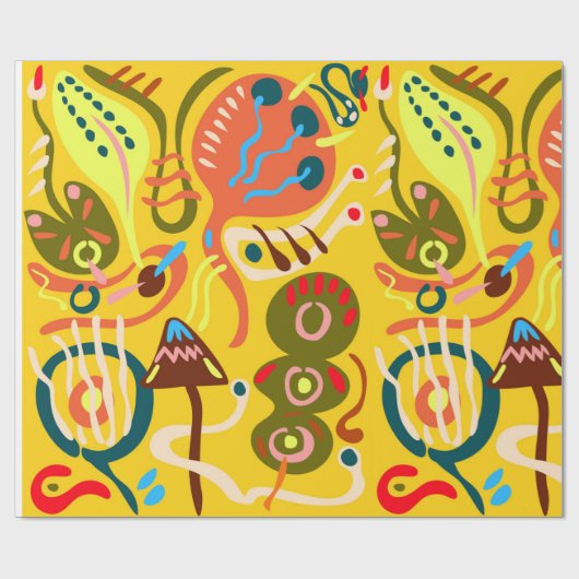 lebendige Blume Geschenkpapier (Flach)