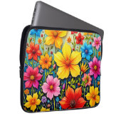 Lebendige Blumen: Garten der Freude Kunst Laptopschutzhülle (Vorne Rechts)