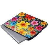 Lebendige Blumen: Garten der Freude Kunst Laptopschutzhülle (Vorne Knopf)