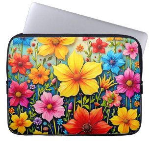 Lebendige Blumen: Garten der Freude Kunst Laptopschutzhülle