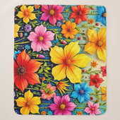 Lebendige Blumen: Garten der Freude Kunst Sherpadecke (Vorderseite)