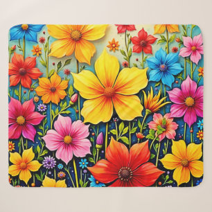 Lebendige Blumen: Garten der Freude Kunst Sherpadecke