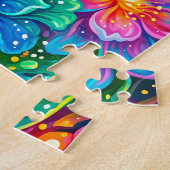 Lebendige Blumen Traumlandschaft – Psychedelischer Puzzle (Seite)