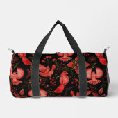Lebendige Blumen- und Blattmusterdesigns Duffle Bag (Vorderseite)