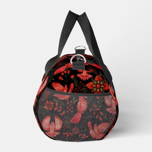 Lebendige Blumen- und Blattmusterdesigns Duffle Bag (Rechts)