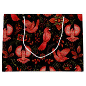 Lebendige Blumen- und Blattmusterdesigns Große Geschenktüte (Vorderseite)