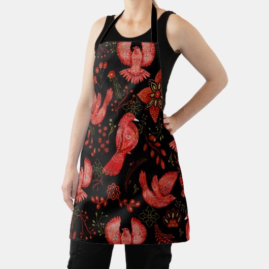 Lebendige Blumen- und Blattmusterdesigns Schürze (InSitu)