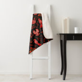 Lebendige Blumen- und Blattmusterdesigns Sherpadecke (Beispiel)
