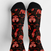 Lebendige Blumen- und Blattmusterdesigns Socken (Oben)