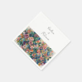 Lebendige Blumengarten-Serviette Serviette (Ecke)