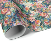 Lebendige Blumengarten-Verpackung Geschenkpapier (Rolleneckpunkt)