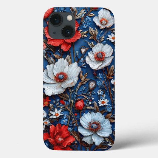 Lebendige Blumenkunst Case-Mate iPhone Hülle (Rückseite)