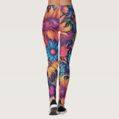 Lebendige Blumenleggings Leggings (Rückseite)