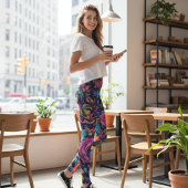 Lebendige Blumenleggings Leggings