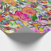 Lebendige Blumenmuster Geschenkpapier (Ecke)