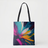 Lebendige Blüte – Explosive Abstrakte Blumenenergi Tasche (Vorderseite)