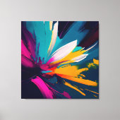 Lebendige Blüte – Explosive abstrakte florale Ener Leinwanddruck (Vorderseite)