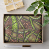 Lebendige Boho-Erdige Abstrakte Boutique-Verpackun Seidenpapier (Geschenk)