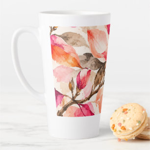 Lebendige botanische Blumengestaltung Magnolie Milchtasse