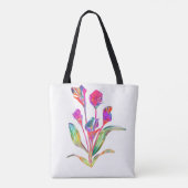 Lebendige Botanische Calla-Lilien-Kunst Tasche (Rückseite)
