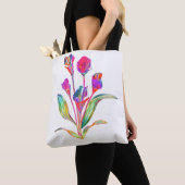 Lebendige Botanische Calla-Lilien-Kunst Tasche (Von Nahem)