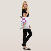 Lebendige Botanische Calla-Lilien-Kunst Tasche (Am Model)