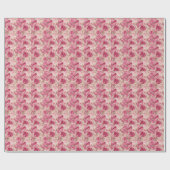 Lebendige botanische Kunst Sommer-Blütenmuster Geschenkpapier (Flach)