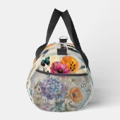 Lebendige botanische Mixed-Media-Collage-Kunst Duffle Bag (Rechts)