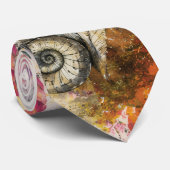 Lebendige botanische Mixed-Media-Collage-Kunst Krawatte (Gerollt)