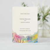 Lebendige botanische Save-the-Date-Karte Save The Date (Stehend Vorderseite)