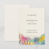 Lebendige botanische Save-the-Date-Karte Save The Date (Vorne/Hinten)