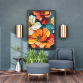 Lebendige Bouquet: Nahe Farbenfeier Fotodruck