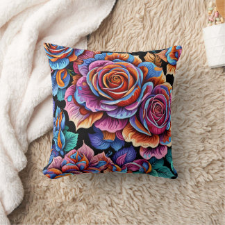 Lebendige Bunte Blume Kissen