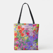 Lebendige Bunte Blumen – Chic Geschenk für Mama Tasche (Rückseite)
