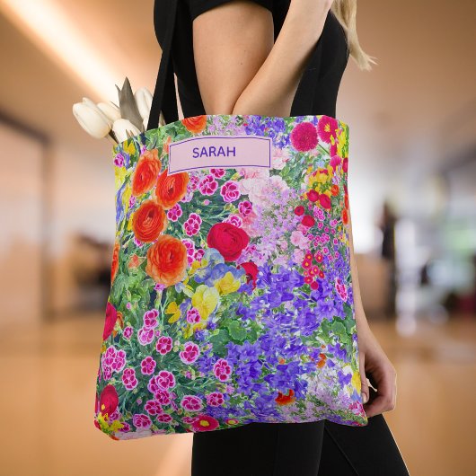 Lebendige Bunte Blumen – Chic Geschenk für Mama Tasche