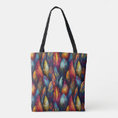 Lebendige Bunte Federn Tasche (Rückseite)