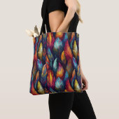 Lebendige Bunte Federn Tasche (Von Nahem)