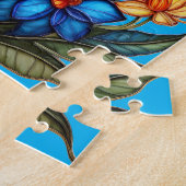 Lebendige Buntglas-Blumenstrauß-Illustration Puzzle (Seite)