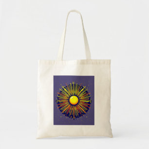 Lebendige Burst Himmels-Sonne-Illustration Tragetasche