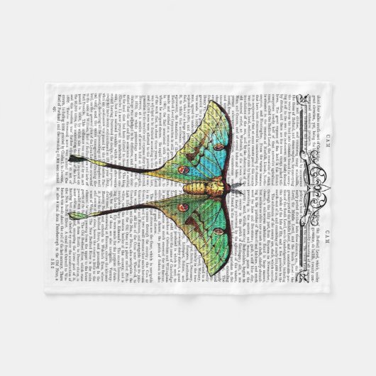 Lebendige Butterfly Fleecedecke (Vorderseite (Horizontal))