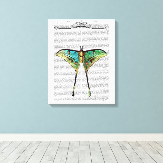 Lebendige Butterfly Leinwanddruck (Insitu (Holzboden))